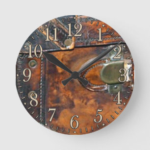 スチームパンクヴィンテージアンティーク蒸し機胴 ラウンド壁時計