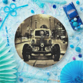 スチームパンクヴィンテージカー&ストリートライト ペーパープレート (パーティー)