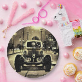 スチームパンクヴィンテージカー&ストリートライト ペーパープレート (パーティー)