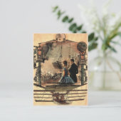 スチームパンクヴィンテージスタイル絵葉書 ポストカード (スタンド正面)