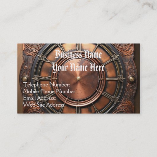 スチームパンクヴィンテージビクトリアンテーマ 名刺 (正面)