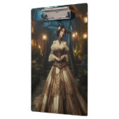 スチームパンクヴィンテージビクトリアンムーンライトレディ クリップボード (左)