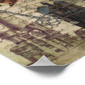 スチームパンクヴィンテージビクトリアン性異常症 ポスター (角)