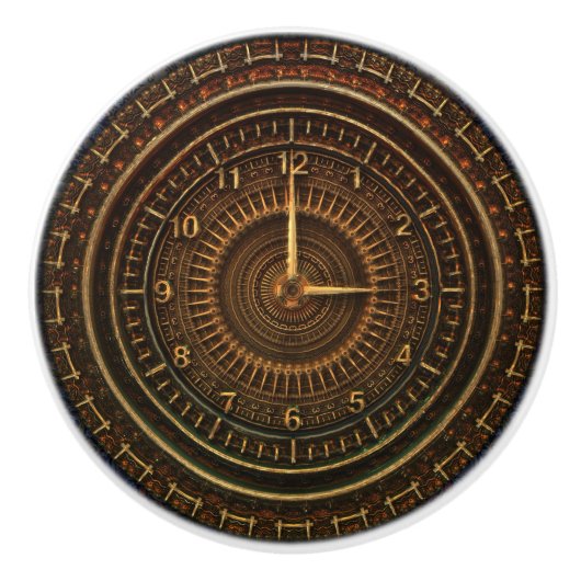 スチームパンクヴィンテージファッションド旧銅時計製造 セラミックノブ (正面)