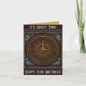 スチームパンクヴィンテージファッションド旧銅時計製造 ノートカード (正面)