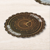 スチームパンクヴィンテージファッションド旧銅時計製造 ペーパーコースター (アングル)