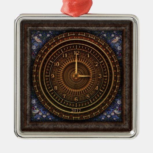 スチームパンクヴィンテージファッションド旧銅時計製造 メタルオーナメント (正面)