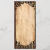 スチームパンクヴィンテージルックスリムディナーメニュー メニュー (裏面)