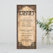 スチームパンクヴィンテージルックスリムディナーメニュー メニュー (スタンド正面)