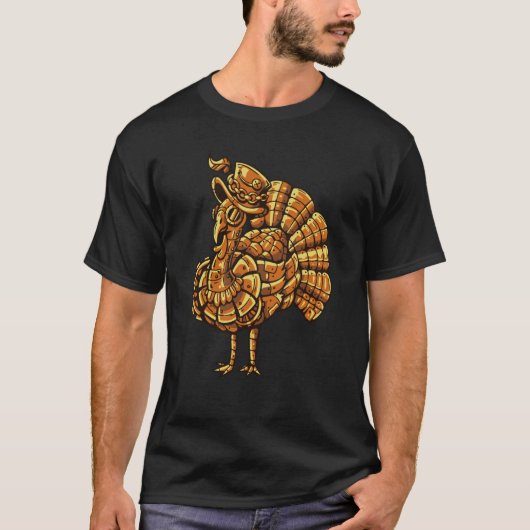 スチームパンクヴィンテージ孔雀 Tシャツ (正面)