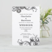 スチームパンクヴィンテージ機械ギア虫写真I 招待状 (スタンド正面)