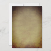 スチームパンクヴィンテージ機械ギア蝶 招待状 (裏面)