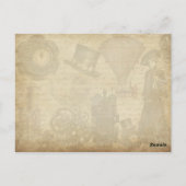 スチームパンクヴィンテージ産ビクトリアン業ダイストピア ポストカード (裏面)