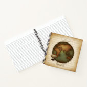 スチームパンク世界半球地図航空地図 ノートブック (内部)