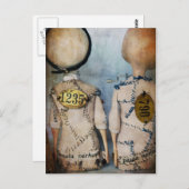 スチームパンク人形カード ポストカード (正面/裏面)