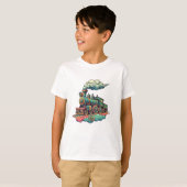 スチームパンク列車 Tシャツ (正面フル)