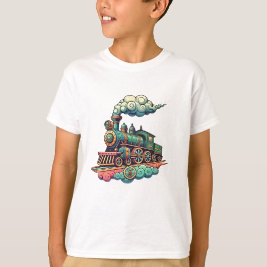 スチームパンク列車 Tシャツ (正面)