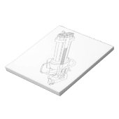 スチームパンク回転砲 ノートパッド (回転)