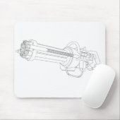 スチームパンク回転銃 マウスパッド (マウス)