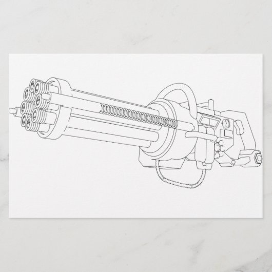 スチームパンク回転銃 便箋 (正面)