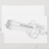 スチームパンク回転銃 便箋 (正面/裏面)