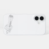 スチームパンク回転銃 iPhone 16ケース (裏面横)