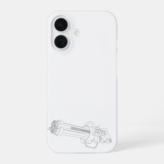 スチームパンク回転銃 iPhone 16ケース (裏面)