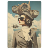 スチームパンク女性は恐ろしいあなたの夢を追う クリップボード (裏面)