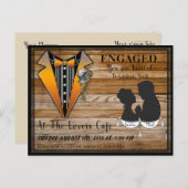 スチームパンク婚約のお祝い 案内ポストカード (正面/裏面)