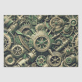 スチームパンク工業グリーン時計ギア 薄葉紙 (正面)