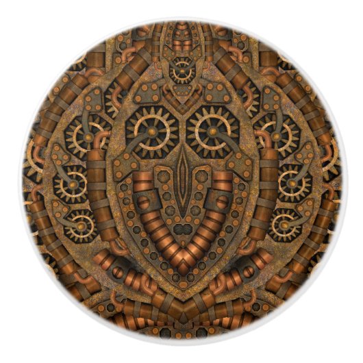 スチームパンク工業ヴィンテージ時計製造 セラミックノブ (正面)