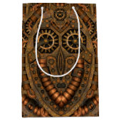 スチームパンク工業ヴィンテージ時計 ミディアムペーパーバッグ (正面)