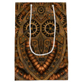 スチームパンク工業ヴィンテージ時計 ミディアムペーパーバッグ (裏面)