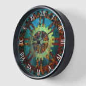 スチームパンク工業用錆びた時計製造 壁時計 (傾斜)