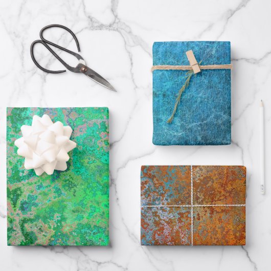 スチームパンク工業用錆 ラッピングペーパーシート (正面)