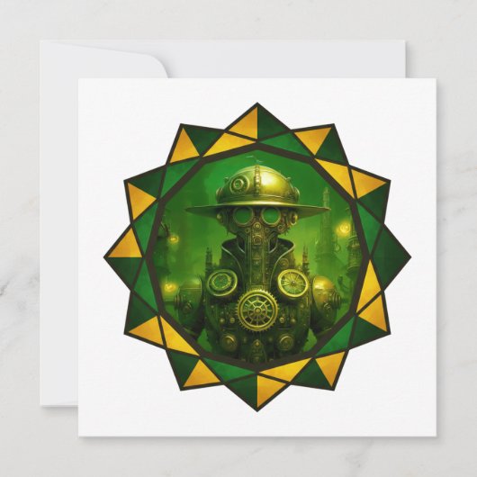 スチームパンク建設作業員 招待状 (正面)