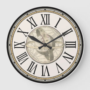 スチームパンク惑星軌道壁時計 ラージ壁時計