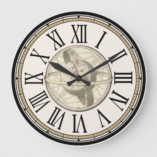 スチームパンク惑星軌道壁時計 ラージ壁時計 (正面)