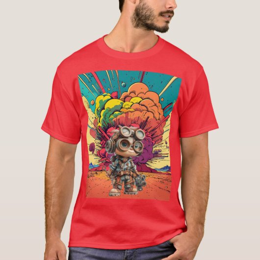 スチームパンク整備士漫画の爆発 Tシャツ (正面)