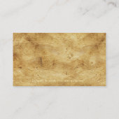 スチームパンク旧ヴィンテージ紙効果名刺 名刺 (裏面)