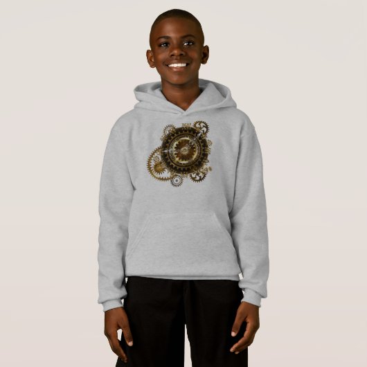 スチームパンク時計とアンティークギア (正面フル)