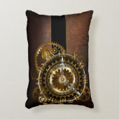 スチームパンク時計とアンティークギア アクセントクッション (正面(垂直))
