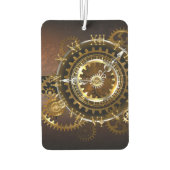 スチームパンク時計とアンティークギア カーエアーフレッシュナー (裏面)