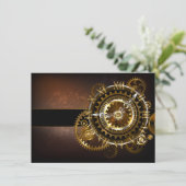 スチームパンク時計とアンティークギア カード (スタンド正面)