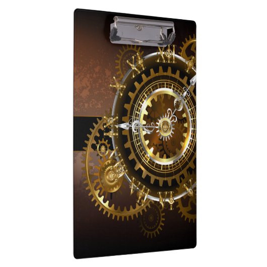 スチームパンク時計とアンティークギア クリップボード (右)