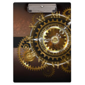 スチームパンク時計とアンティークギア クリップボード (正面)