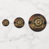 スチームパンク時計とアンティークギア コンフェッティ (裏面)