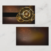 スチームパンク時計とアンティークギア コーリングカード (正面/裏面)