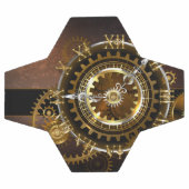 スチームパンク時計とアンティークギア サッカーボール (フラット)