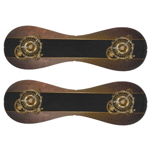 スチームパンク時計とアンティークギア ソフトボール (パネル)